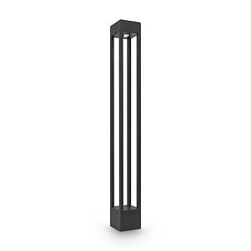 Lampada Da Terra Moderna Da Esterno Metallo Grafite Luce Led 10W Ip65