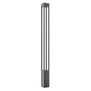 Lampada Da Terra Moderna Da Esterno Metallo Grafite Luce Led 20W Ip65