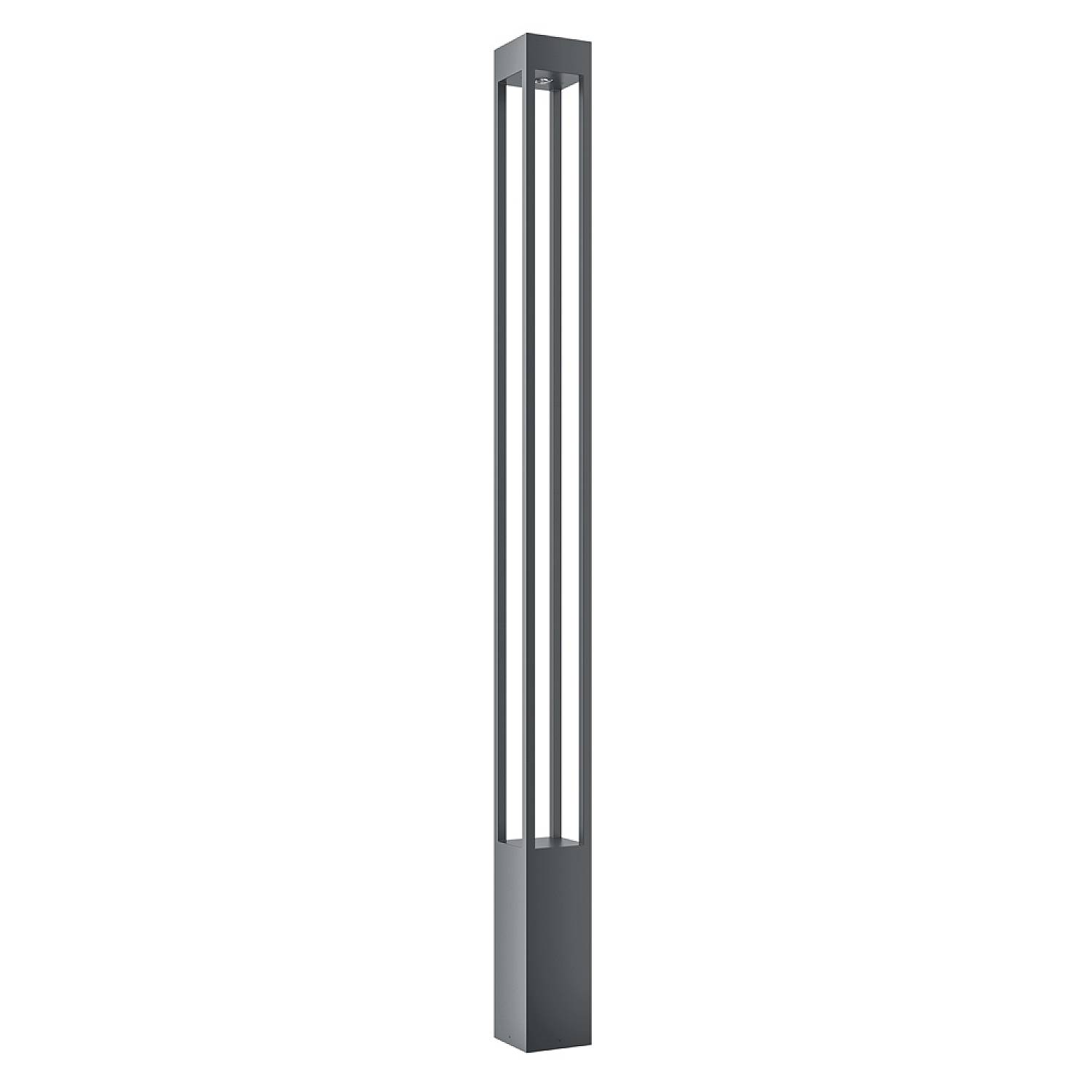 Lampada Da Terra Moderna Da Esterno Metallo Grafite Luce Led 20W Ip65 O424FL-L20GF