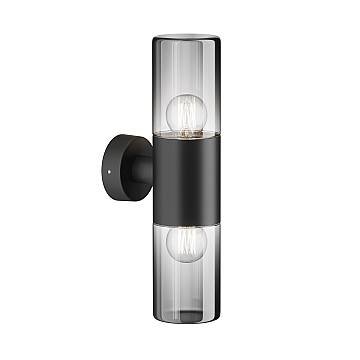 Maytoni Applique moderna Amas 2 luci E27 IP54 grafite alluminio vetro