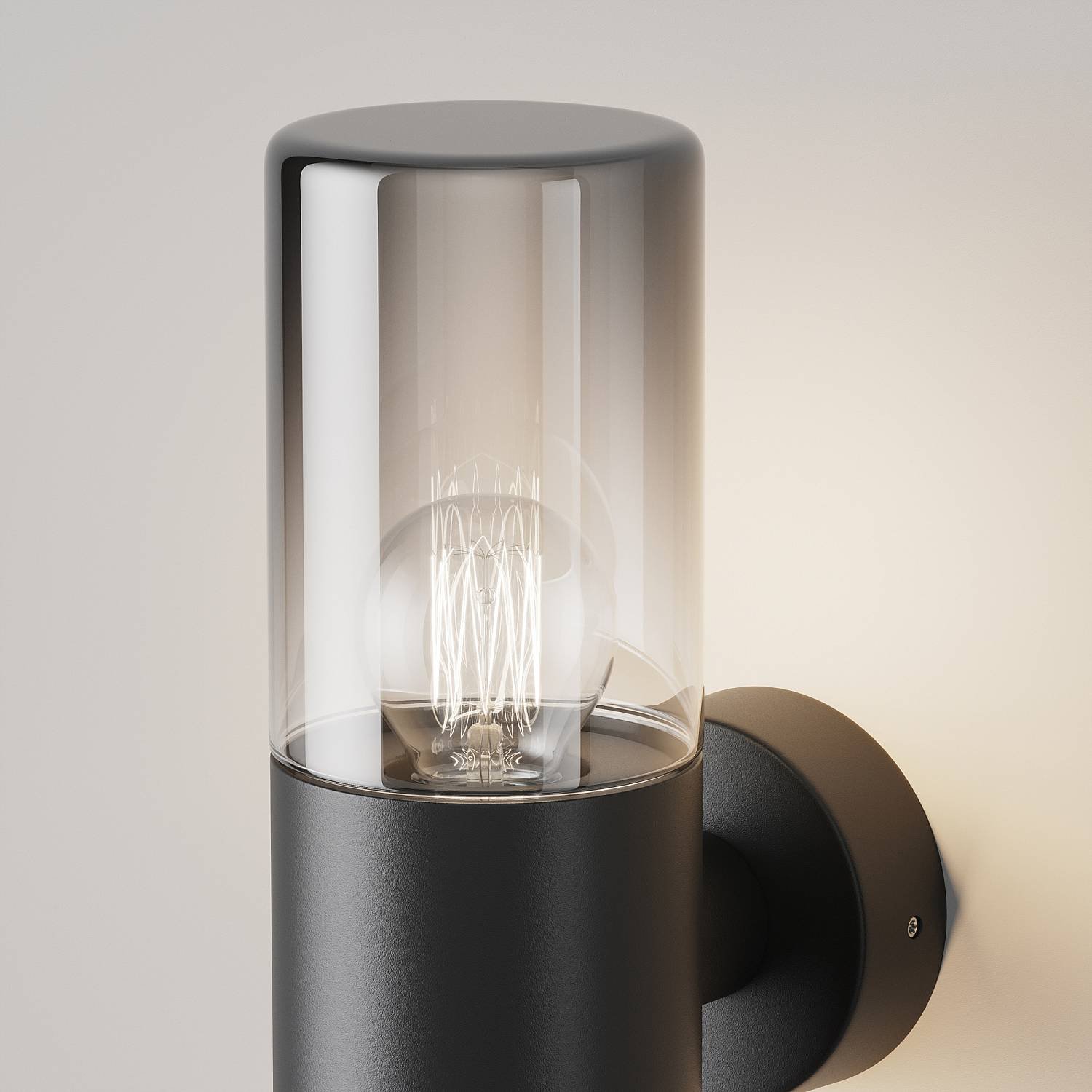 Applique Da Esterno Moderna Amas 2 Luci E27 60W Alluminio Grigio Ip54 O432WL-02GF