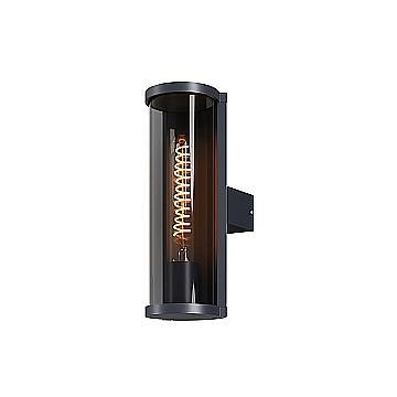 Maytoni applique moderna Conf 1 luce E27 IP65 nero alluminio diffusore plastica