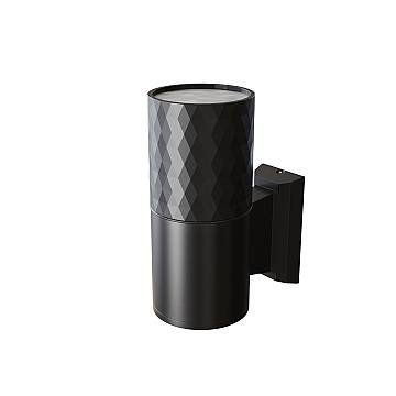 Maytoni applique moderna Bowery 1 luce GU10 IP54 nero alluminio