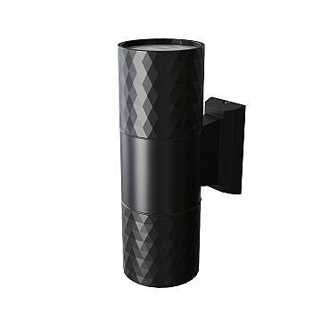 Maytoni Applique moderna Bowery 2 luci GU10 IP54 nero alluminio