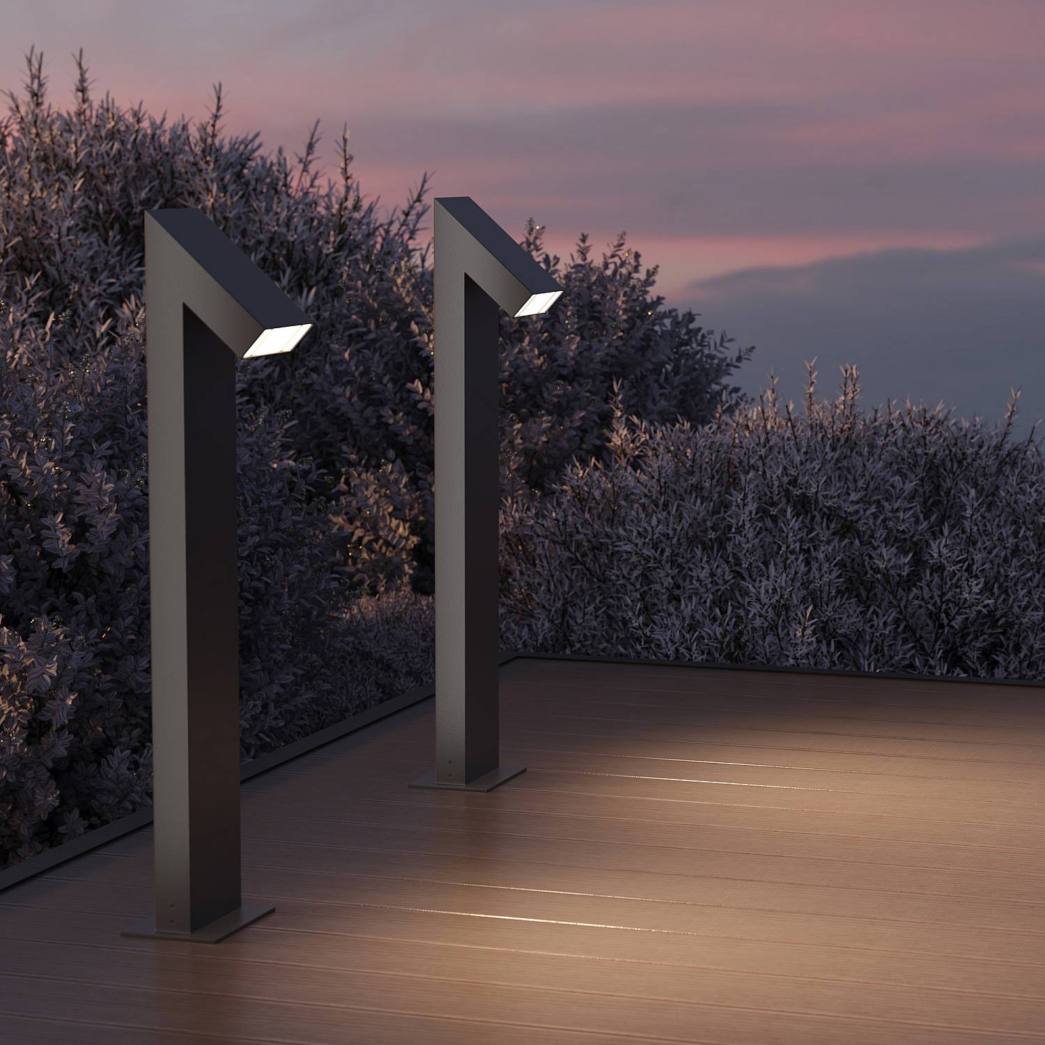 Paletto Da Esterno Moderno Guss Led Integrato 15W Alluminio Grigio Ip65 O592FL-L15GF3K