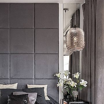 Lampadario A Sospensione Moderno Dunas Metallo Nero Vetro 1 Luce E27 60W