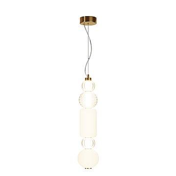 Maytoni Sospensione Contemporanea Collar 1 luce LED integrato oro metallo vetro