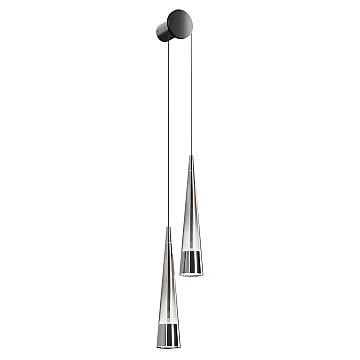 Maytoni applique moderna Sintesi 2 luci LED integrato cromo metallo vetro