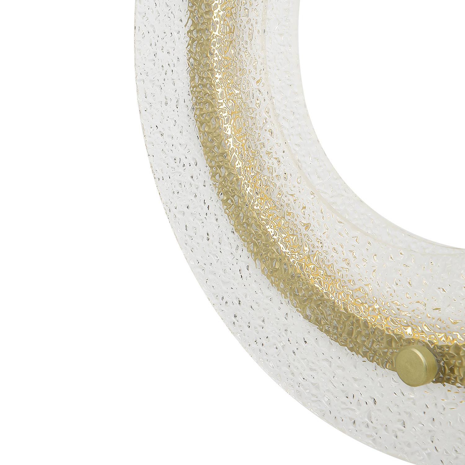 Applique Contemporanea Maya Alluminio Oro 1 Luce Diffusore Vetro P091WL-L18G3K