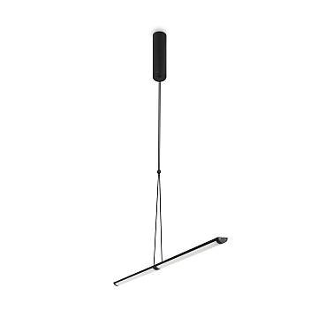 Maytoni Lampadario moderno Supersymmetry 1 luce LED integrato nero alluminio