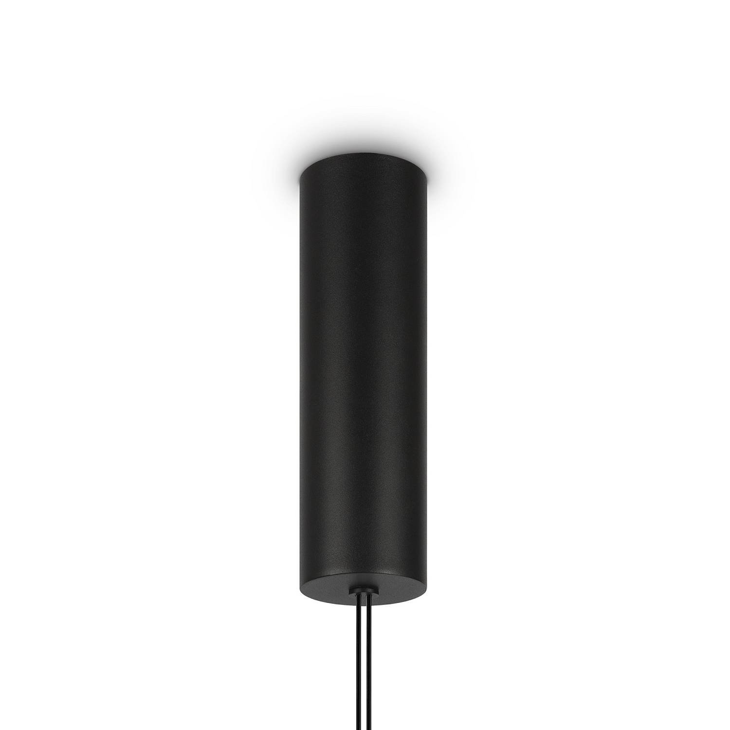 Lampadario A Sospensione Moderno Supersymmetry Alluminio Nero 1 Luce Led 17W P096PL-L11BK