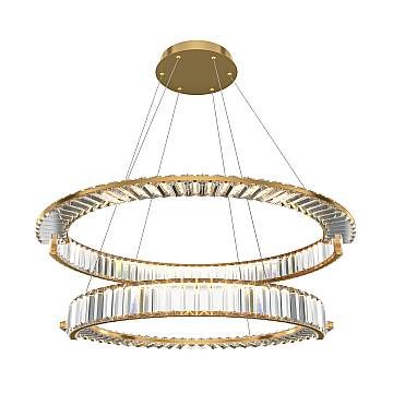 Maytoni Lampadario moderno Krone 1 luce LED integrato oro metallo cristallo Maytoni Lampadario moderno Krone 1 luce LED integrato oro metallo cristallo