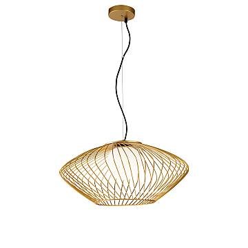 Maytoni Lampadario contemporaneo Plec 1 luce E27 oro metallo diffusore vetro bianco