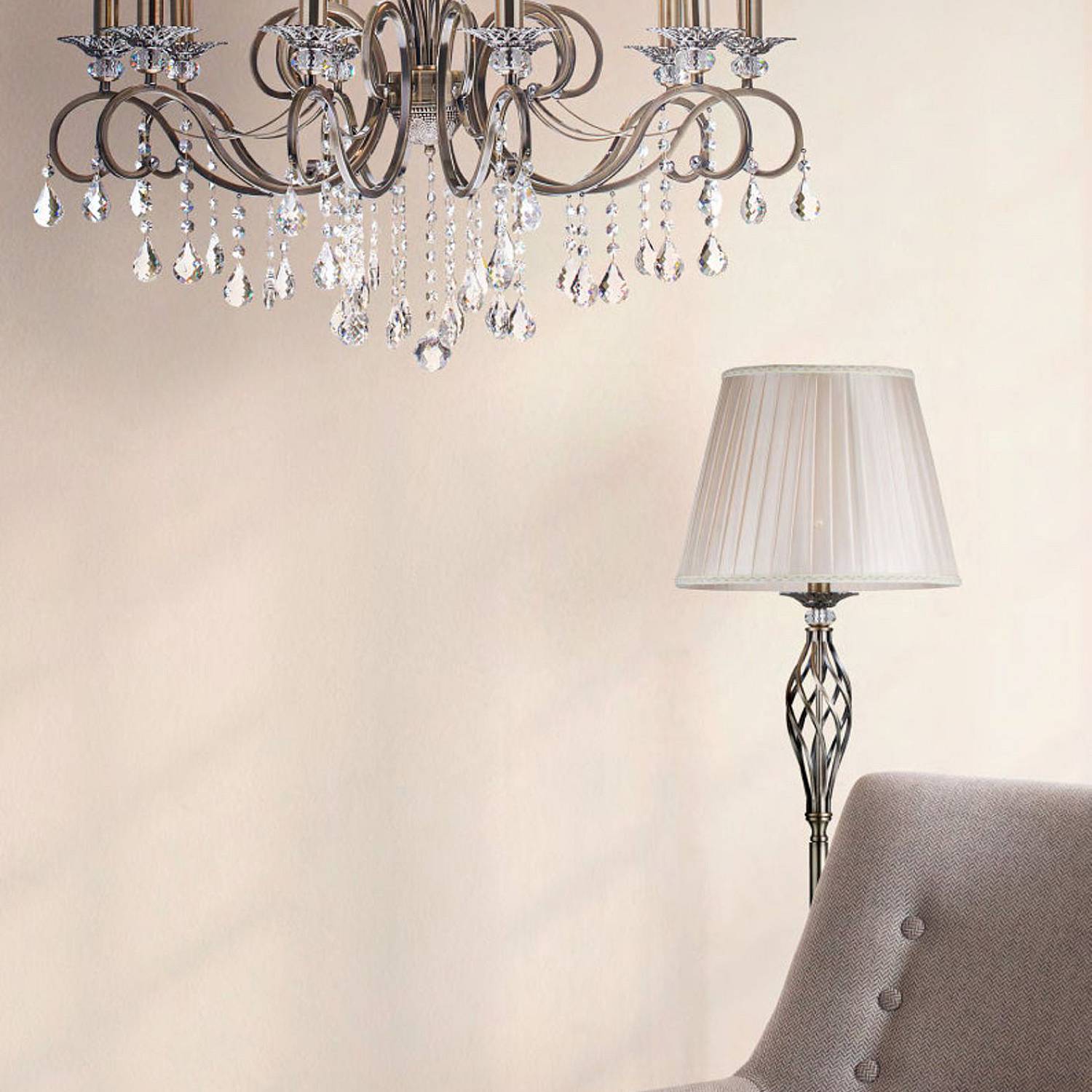 Lampadario Classico Grace Metallo Ottone 10 Luci RC247-PL-10-R