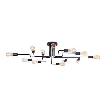 Maytoni Plafoniera moderna Gilbert 12 luci E27 nero metallo