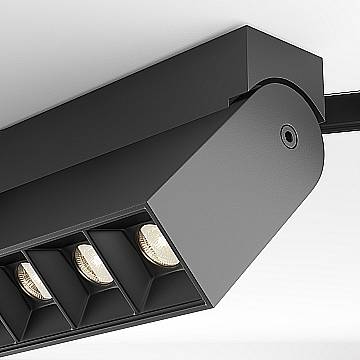 Maytoni lampada da binario moderna S35 Points Rot 1 luce LED integrato nero metallo