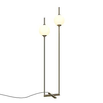 Maytoni Lampada da terra moderna The Sixth Sense 2 luci LED integrato ottone metallo vetro