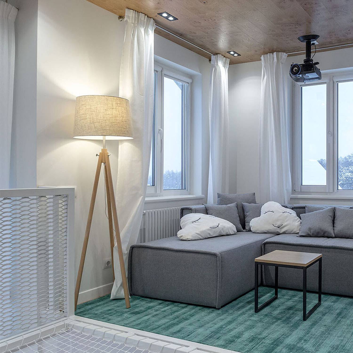 Piantana Contemporanea Calvmetallo Marrone 1 Luce Diffusore In Tessuto Z177-FL-01-BR