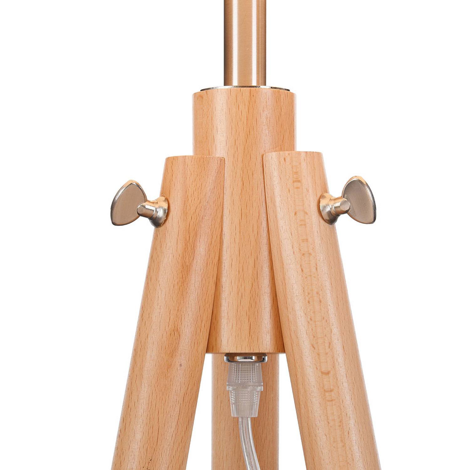 Piantana Contemporanea Calvmetallo Marrone 1 Luce Diffusore In Tessuto Z177-FL-01-BR