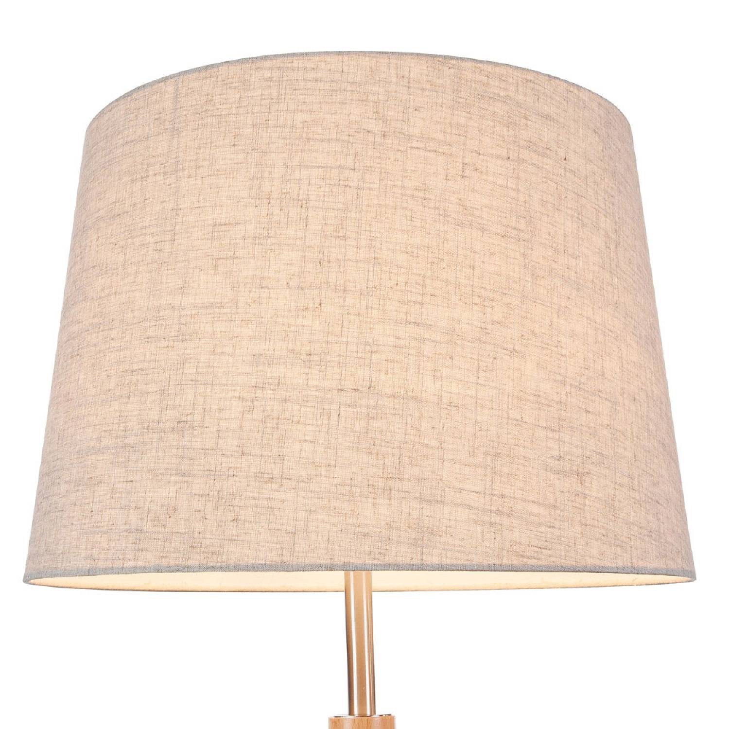 Piantana Contemporanea Calvmetallo Marrone 1 Luce Diffusore In Tessuto Z177-FL-01-BR