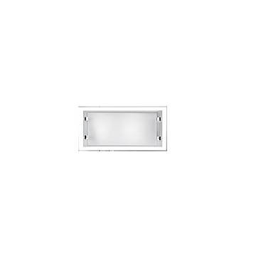 Applique Contemporanea Frame Vetro Bianco 2 Luci E14 Applique Contemporanea Frame Vetro Bianco 2 Luci E14