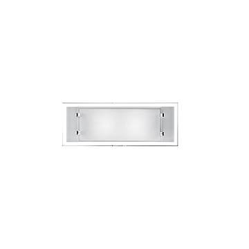 Applique Rettangolare Contemporanea Frame Vetro Bianco 2 Luci E27 Applique Rettangolare Contemporanea Frame Vetro Bianco 2 Luci E27