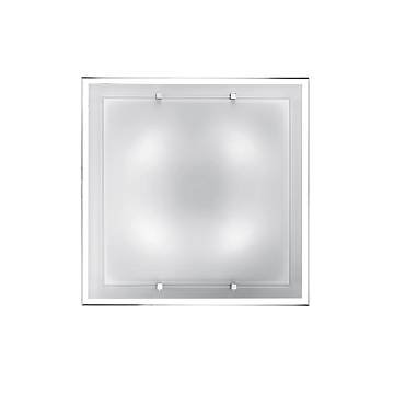 Plafoniera Quadrata Contemporanea Frame Vetro Bianco 4 Luci E27 Plafoniera Quadrata Contemporanea Frame Vetro Bianco 4 Luci E27