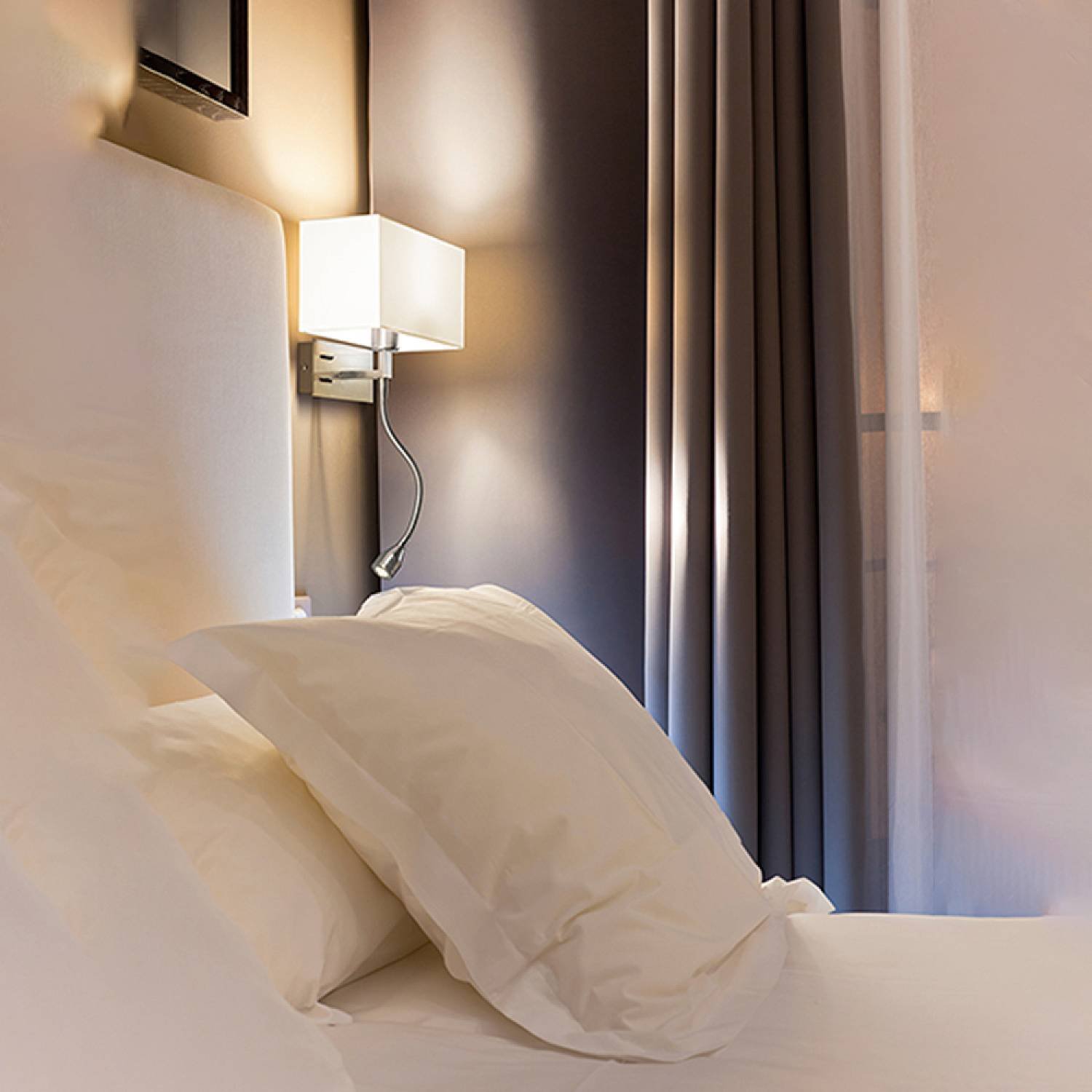 Applique Sx Contemporanea Para Hotel Metallo Cromo Tessuto 1 Luce E14 5882CRSX