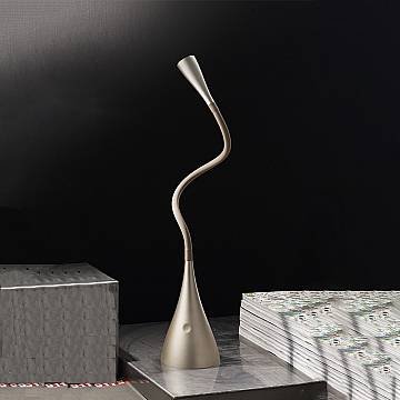 Lampada Da Scrivania Contemporanea Snake Acrilico Oro Led 3W 3000K