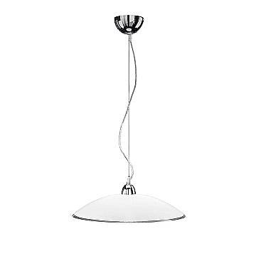 Sospensione Contemporanea Skirt Metallo Vetro Bianco 1 Luce E27 Ip20 D45