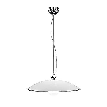 Sospensione Contemporanea Skirt Metallo Vetro Bianco 1 Luce E27 Ip20 D55