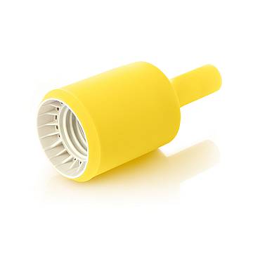 Portalampada In Gomma Colore Giallo