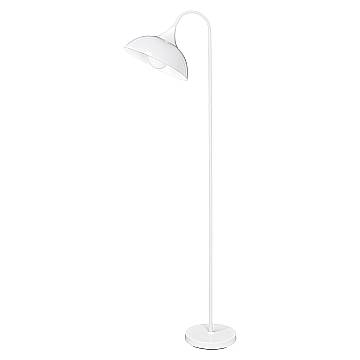 Piantana Contemporanea Swan Metallo Bianco Acrilico 1 Luce E27