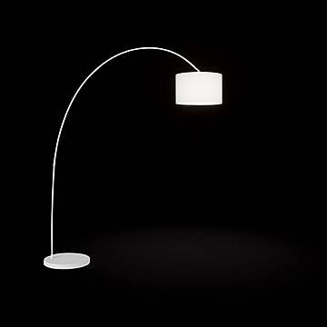 Piantana Contemporanea Callisto Metallo Bianco Tessuto 1 Luce E27 Piantana Contemporanea Callisto Metallo Bianco Tessuto 1 Luce E27
