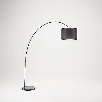 Piantana Contemporanea Callisto Metallo Nero Tessuto 1 Luce E27
