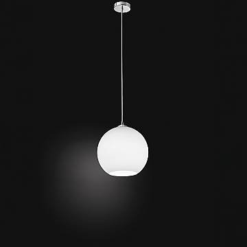 Sospensione Contemporanea Ufo Metallo Cromo Vetro Bianco 1 Luce E27 Ip20 D30 Sospensione Contemporanea Ufo Metallo Cromo Vetro Bianco 1 Luce E27 Ip20 D30