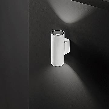 Applique Esterno Moderna Quarondo Alluminio Bianco 2 Gu10 Ip65