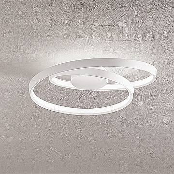 Plafoniera Moderna Ritmo Metallo Bianco Led 55W Dimmerabile Ip20