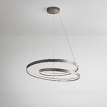 Sospensione Moderna Ritmo Metallo Grigio Led 70W Dimmerabile Ip20