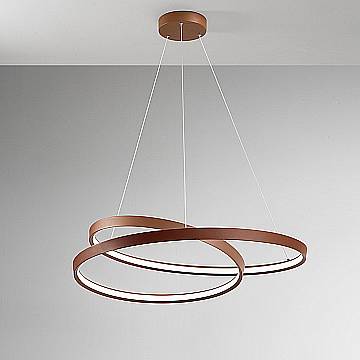 Sospensione Moderna Ritmo Metallo Cannella Led 70W Dimmerabile Ip20