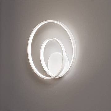 Applique Moderna Ritmo Metallo Bianco Led 28W Dimmerabile Ip20
