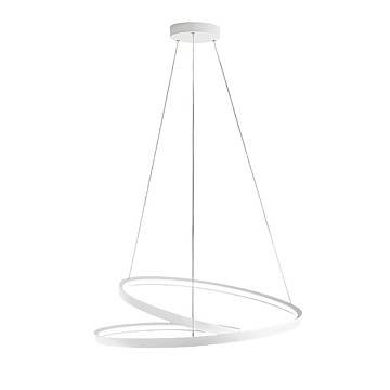 Sospensione Moderna Ritmo Metallo Bianco Led 55W Dimmerabile Ip20