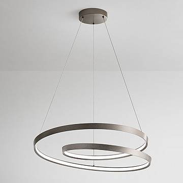 Sospensione Moderna Ritmo Metallo Grigio Led 55W Dimmerabile Ip20