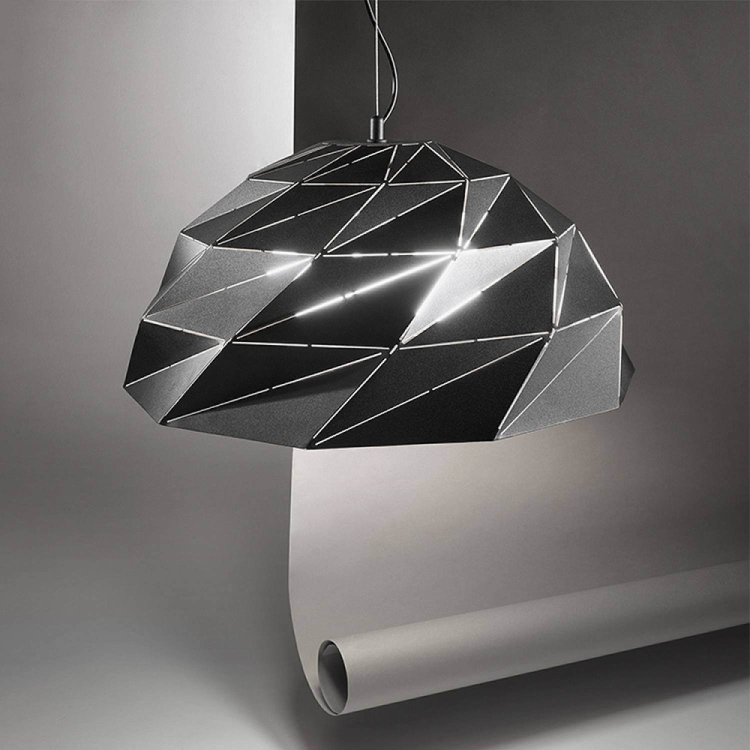 Lampadario Contemporaneo Tilt Metallo Oro Nero 3 Luci E27 6624NOR