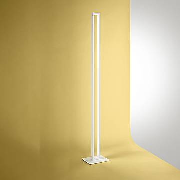 Piantana Moderna Sway Metallo Bianco Acrilico Led 27W 3000K