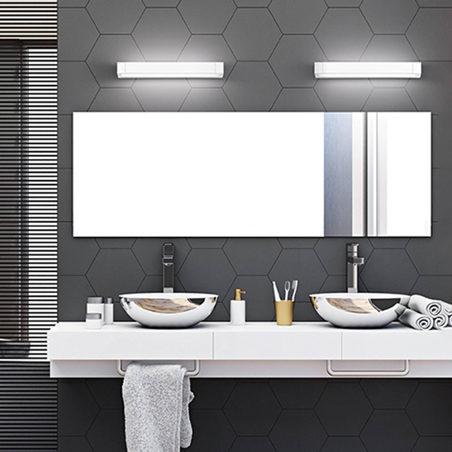 Applique Moderna Sway Metallo Bianco Acrilico Led 35W 3000K 6634BCT