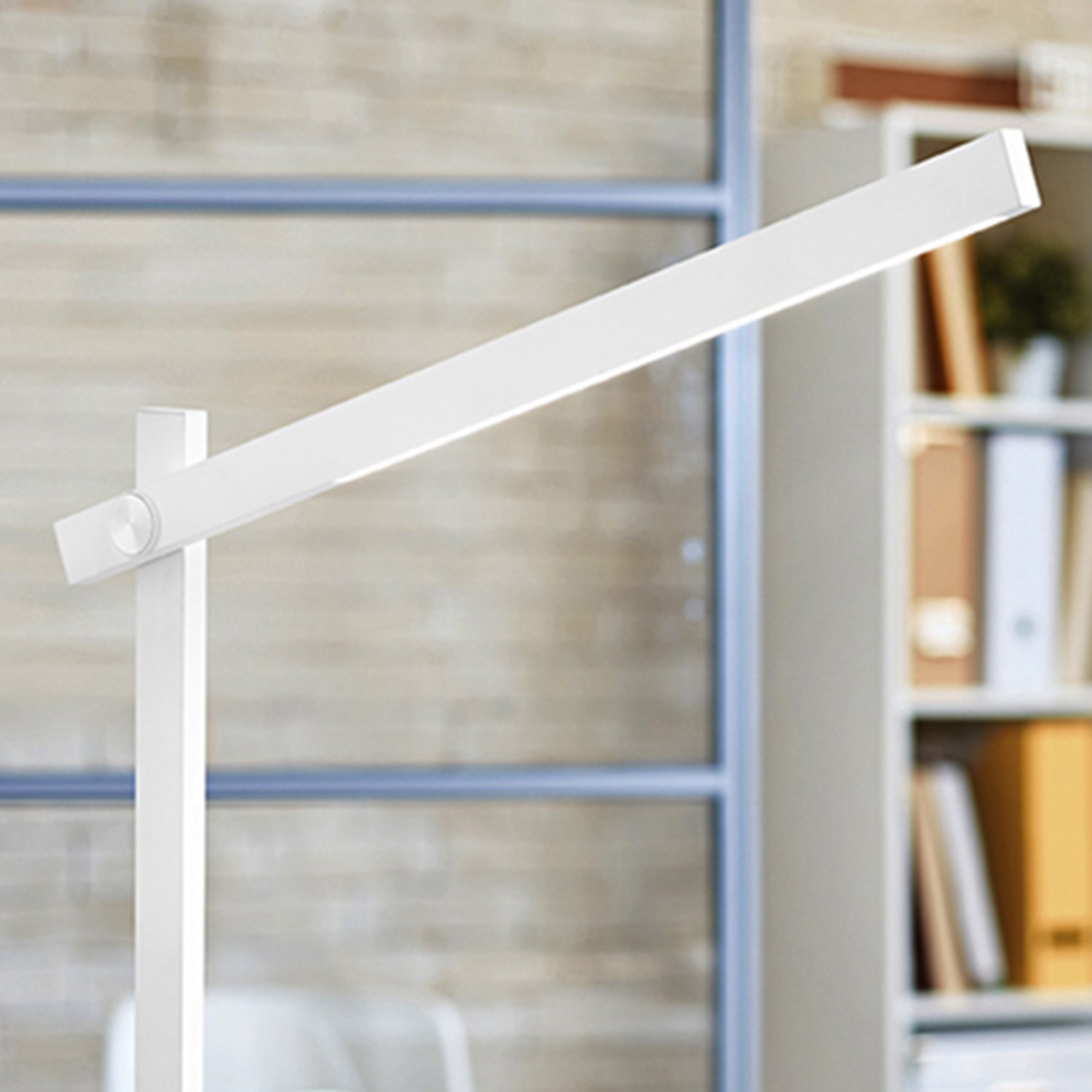Lampada Da Scrivania Contemporanea Ruler Metallo Bianco Acrilico Led 7W 3000K 6646B
