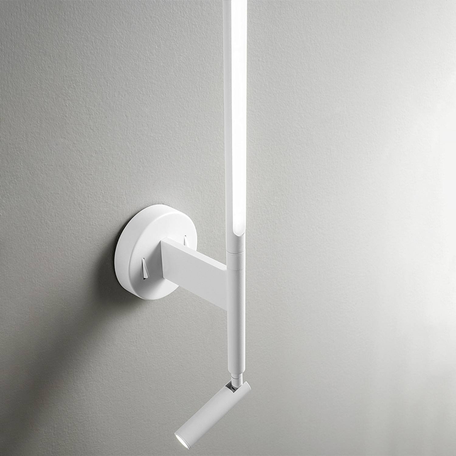 Applique Moderna Ramon Metallo Bianco Acrilico Led 12W 3000K 6654BLC