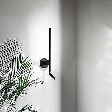 Applique Moderna Ramon Metallo Nero Acrilico Led 12W 3000K