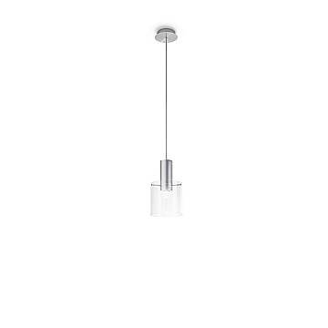 Sospensione Contemporanea Hugo Metallo Trasparente 1 Luce Sospensione Contemporanea Hugo Metallo Trasparente 1 Luce